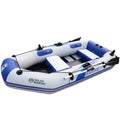 Solarmarine 230cm PVC Inflatable Fishing Boat with Slat Wood Floor 3-Person Rowing Boat
