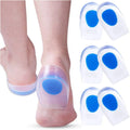 PU Gel Heel Cups Shoe Inserts for Plantar Fasciitis Sore Heel Achilles Tendinitis Height Inc