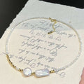 Baroque Freshwater Pearl Necklace Asymmetric Design Natural Square Shell Personalized Baroque Freshwater Pearl Shell Necklace