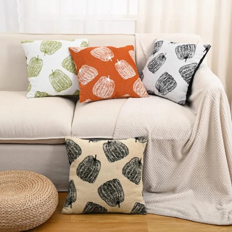 Simple Chenille Pumpkin Pillow Cover Home and Decoration Decorative Sofa Pillow Cases Bedroom Bedhead Cushion Cover
