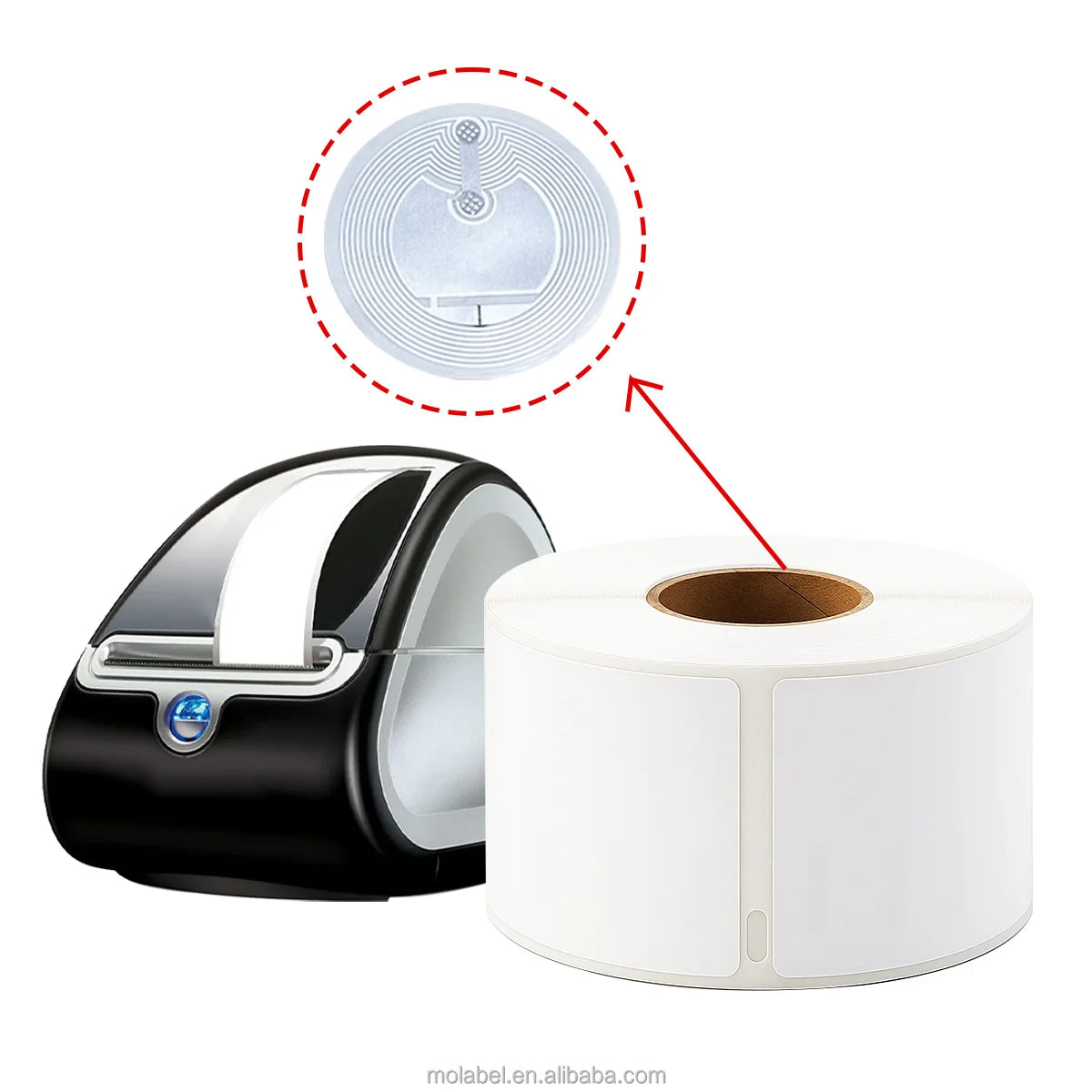 Dymo Compatible Thermal Labels LW Series 11356 S0722560 89mm X 41mm 300pcs/roll for 550/5XL RFID Chips