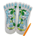 Wholesale Acupressure Reflexology Socks Five Toe Healthy Foot Massage Socks With Massage Tool