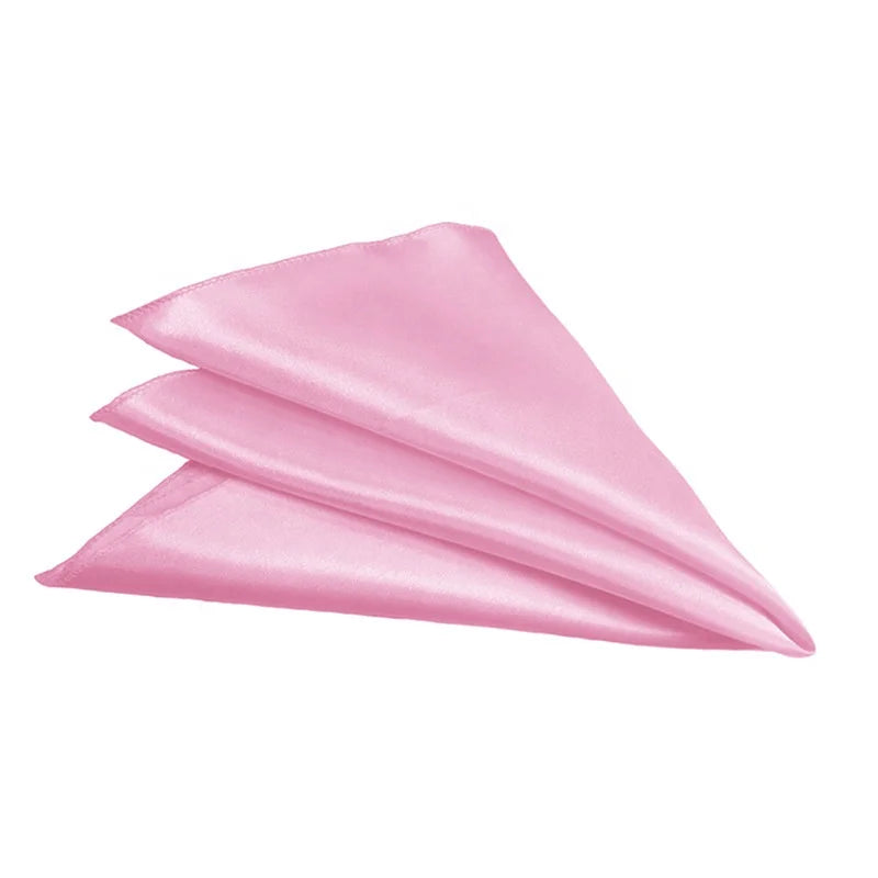 Factory Direct Sales Hotel Banquet Large-Scale Event Special Polyester Satin Segment Cloth Napkin Solid Color Place Mat