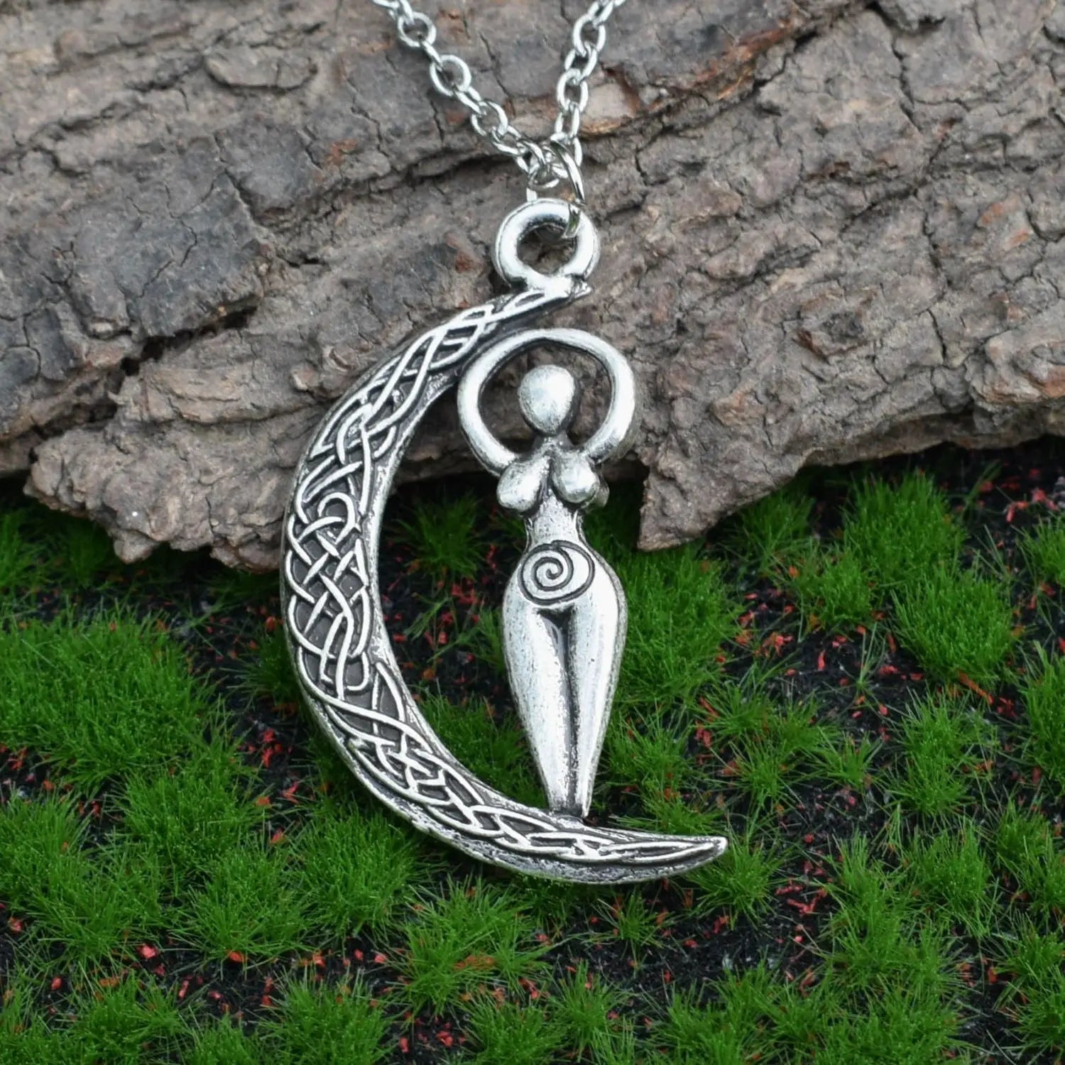 Wicca Moon Goddess Pendant Accessories for Women Necklace Pagan Amulet Wiccan Jewelry Dropship Suppliers