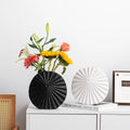Vase With Colorful On-glazed Design Ceramic & Porcelain Vases