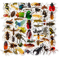 50Pcs  Cool Insect Decorative Graffiti Sticker for Children Home Fridge Luggage Laptop Phone Diy Vinyl PVC Stickers