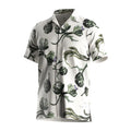 Customizable Vintage Summer Shirts for Men Quick Dry Short Sleeve Flower Bermuda Breathable White Twill Beach Wear ODM Supply