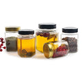High Deep Black Lid Hexagon Shape Glass Honey Kitchen Containers Jar for Food Storage 180ml-730ml 250g-1000g