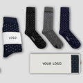 Wholesale Custom Logo Polka Dot Mens Business Dress Socks
