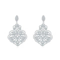 Delicate White Cubic Zirconia Paved 925 Sterling Silver Vintage Chandelier Earrings Jewelry for Women