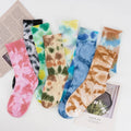 High Quality Unisex Tie Dye Crew Socks Wholesale Summer Sports Cotton Hip Hop Streetwear With Custom Logo for Men and Women