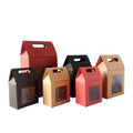 Cowhide Paper Box with Window Opening Cardboard Clothing Package Luxury Gift Paper Box