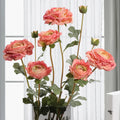 D-PE005 Burgundy Flowers Wholesale Silk pink Peonies Ranunculus Artificial Peony Flowers