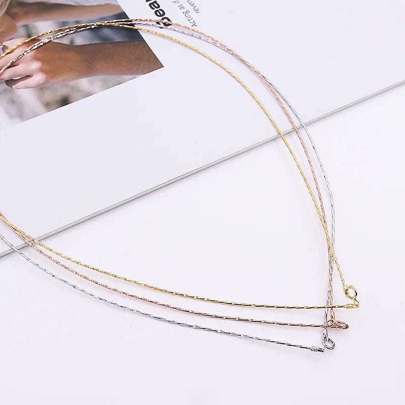 Italy Style Solid Silver Chain 925 Sterling Silver Wire Choker