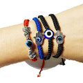 Men's Fashion Handmade D-evil Eye Fatima Hamsa Hand Elephant Bracelet Adjustable Lucky Red Black Blue String Rope Woven Bracelet