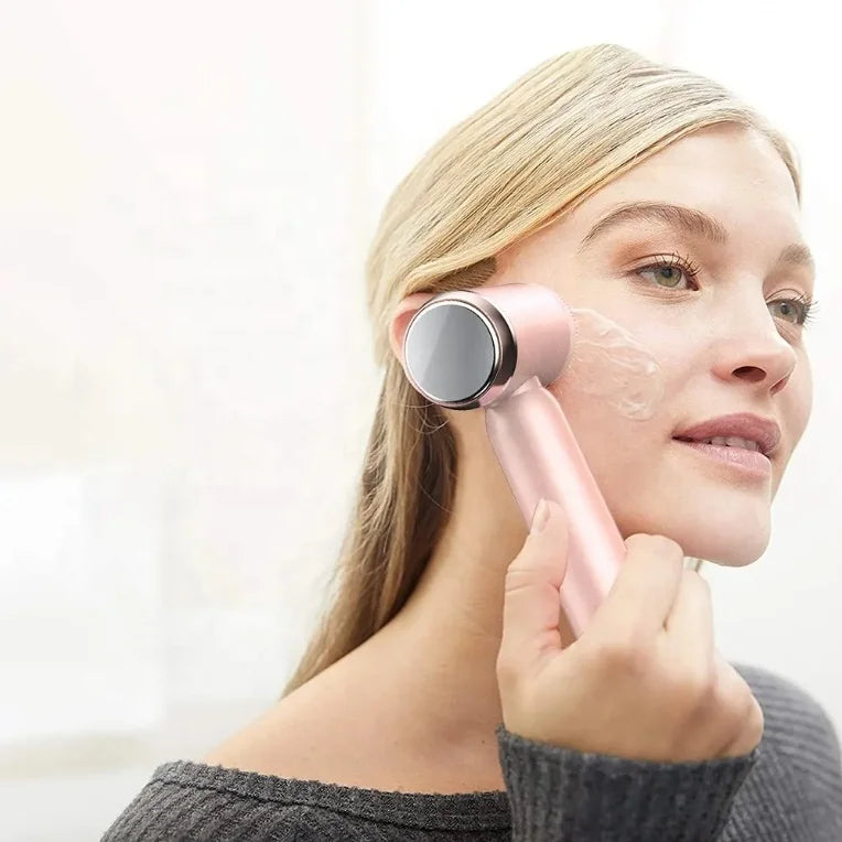 USB Chargeable Electric Silicone Sonic Facial Exfoliating Cleansing Brush Home Use Hand Held Face Cleaning Tool for Skin Care