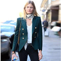 New Design Jacket Casual Double Breasted Woman Blazer Jacket Olive Green Women Office Wear Women'S Suits