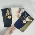 Elegant New Design Luxurious Hardcover Gold Foil Velvet Cover Green Quinceanera clear Acrylic Wedding Invitation
