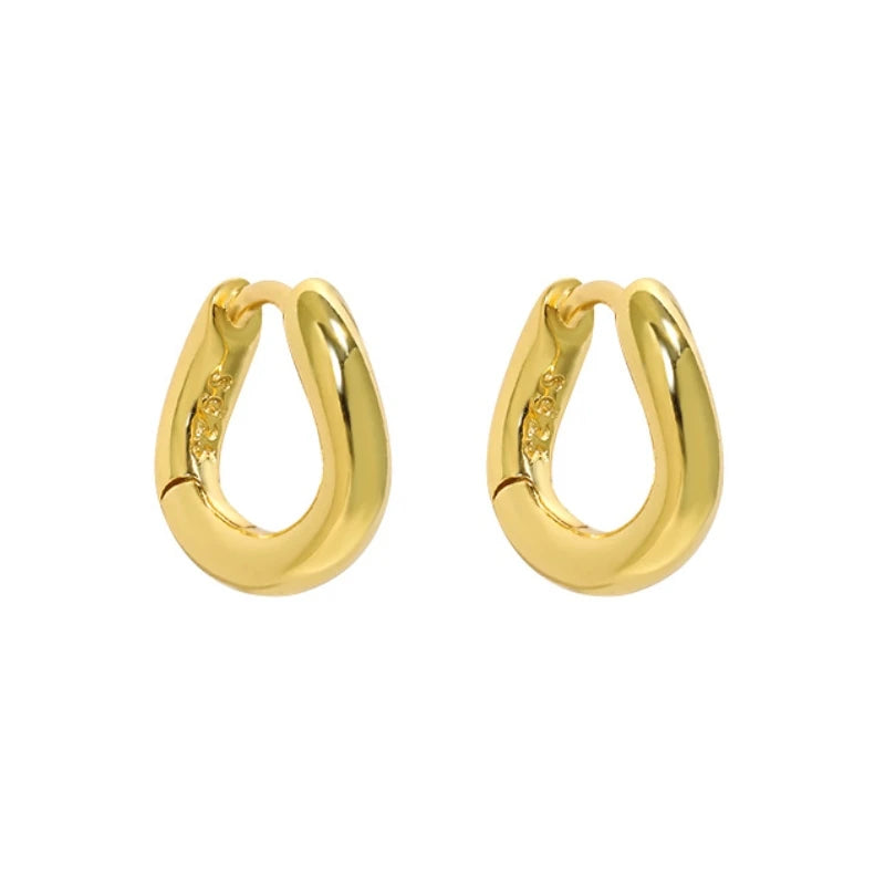New Design Fine Jewelry Earrings Hoop 925 Sterling Silver huggies Women Jewelry and Accessories Gold Plated Woman Earrings