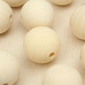 15PCS 40mm Natural Unpainted Unfinished Wooden Round Big Large Wood Ball Beads Jewelry Making Craft