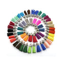 PU Leather Tassel Pendants DIY Keychain Laser Logo Customizable Metal Keychain for Promotional Use