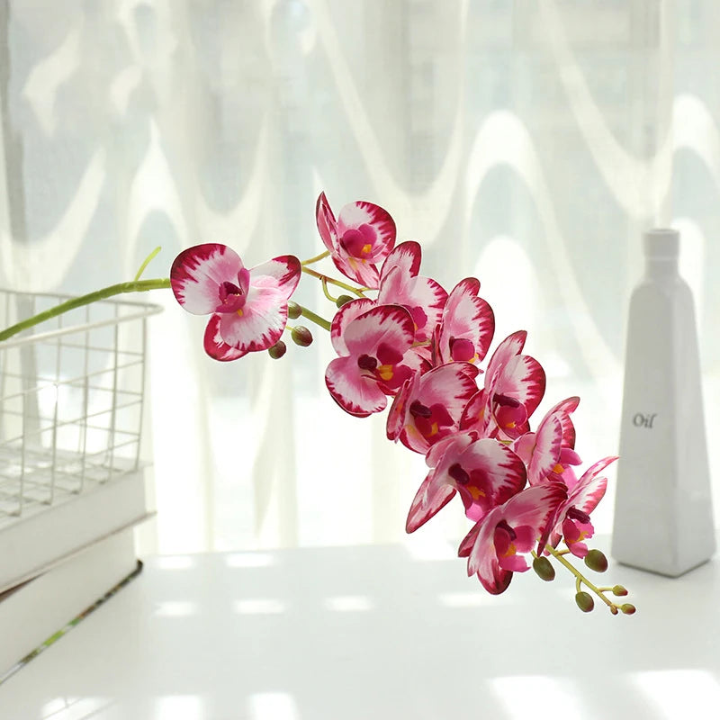 O-X5551 Wholesale Home Wedding Decor Orchid Plants Artificial Butterfly Flowers Pink White Orchid Flowers Artificial Home Orchid