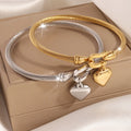 316L Stainless Steel Fashionable Heart-shaped Bracelet 18K Gold-plated High-end Jewelry Wedding Gift for the Wedding Day