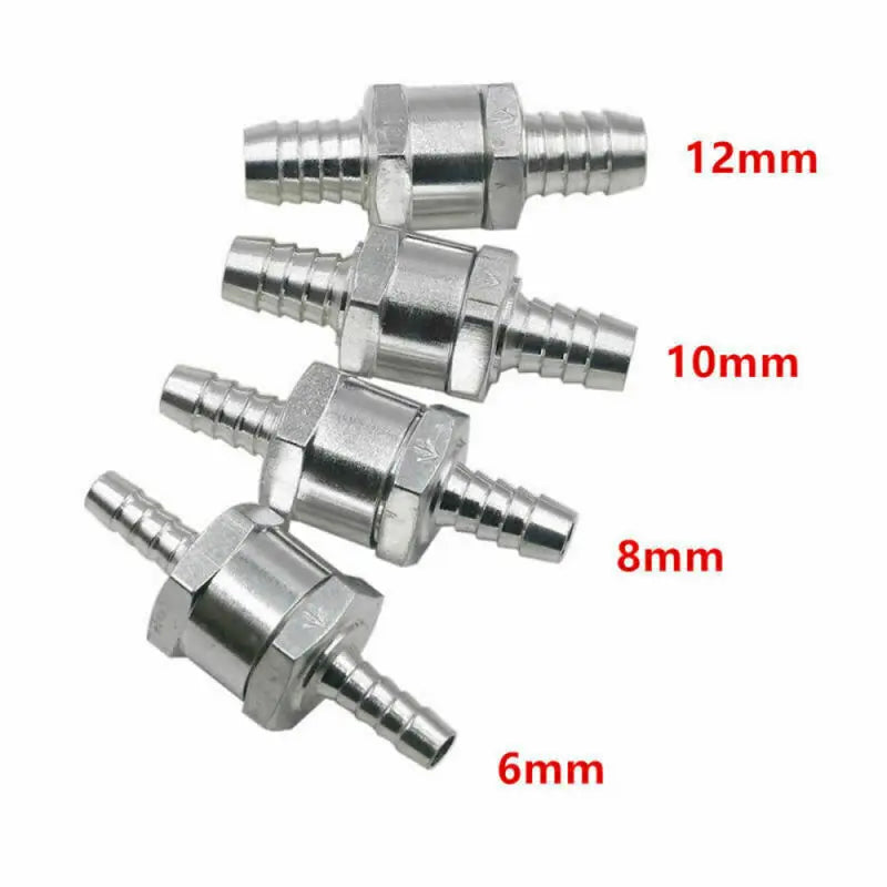 One Way Fuel Non Return Check Valve Petrol and Diesel Oil Fuel Check Valve Aluminum 4mm 6mm 8mm 10mm 12mm
