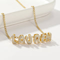 Custom Initials Chain Necklace Personalized Stainless Steel Romantic Style Nameplate Jewelry Gift