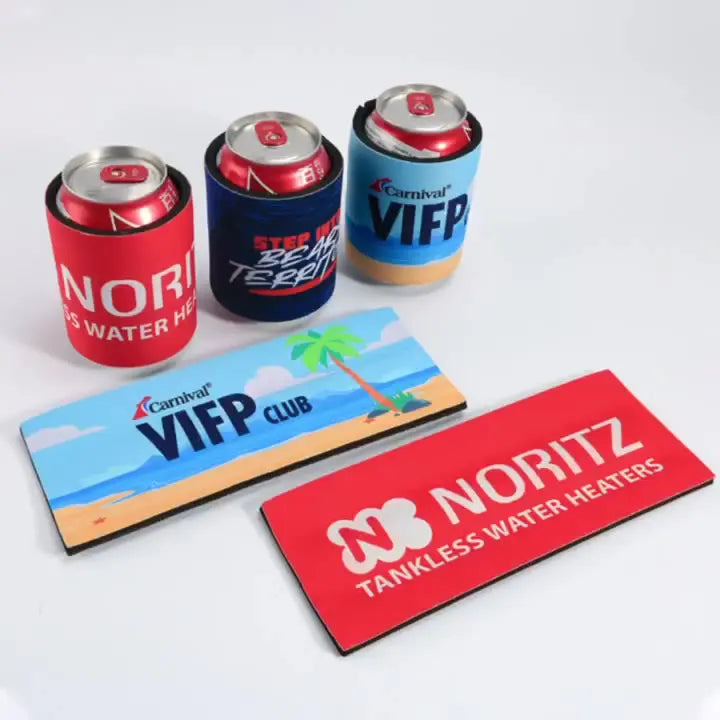 Customized Sublimation Thermal Insulated 5mm Neoprene Slap Wrap Blank Can Cooler Sleeve Letter Pattern Simple Style Bottle