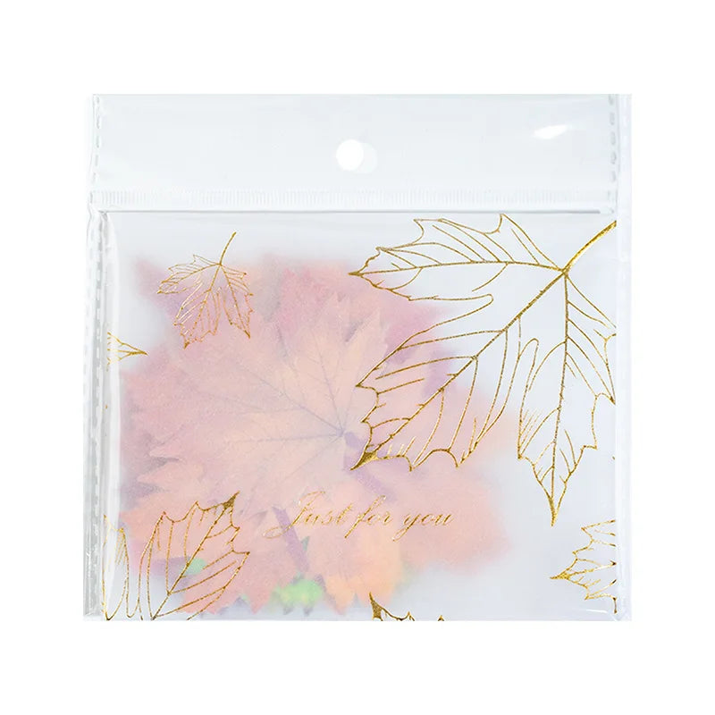 60pcs/pack Leaf Note Pad Material Paper Forest Letter Series Literary Hundred Handbook Decoration Bottoming Message