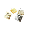 Wholesale Unique Geometric Earrings 14*14mm square Stainless Steel Gold Plated Earring Jewelry Accessories for Women