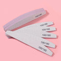 Washable Eva Board Nail Files Manicure Tools Half-Moon Nail File 100/180 for Acrylic Nails