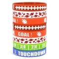 Custom Logo Rugby Team Training Silicone Wristband Kids Gift School Rewards Factory Price American Promotional Wristbands