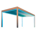 Pergola Retractable Motorized Aluminum Free-standing Bioclimatic Louvre for Outdoor LED Balcony Garden Aluminium Garden Gazebos