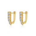 CZCITY Luxury 925 Silver Charm Hot Sale Statement Zircon Jewelry Simple Earing Woman Gold Huggies Earring