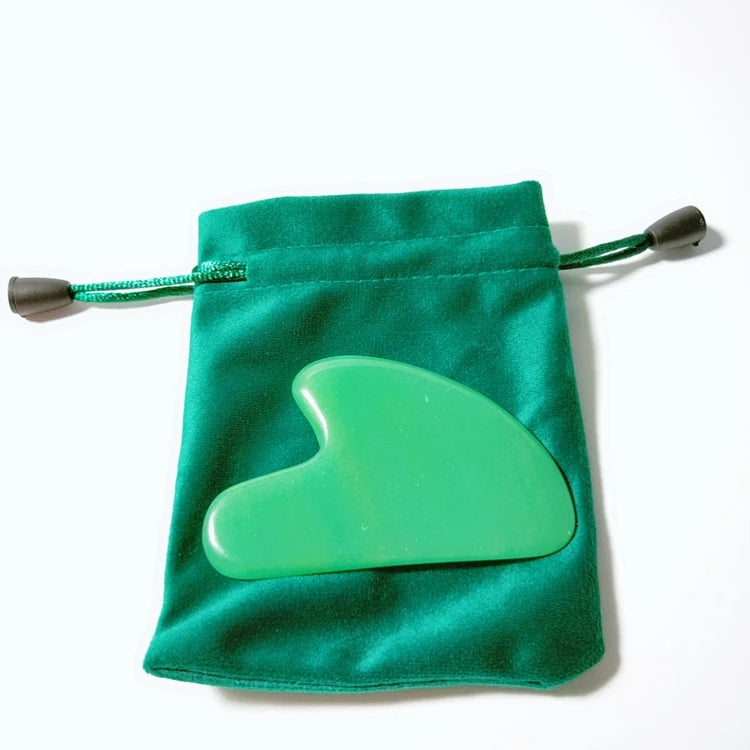DIY Heart Shaped Gua Sha Guasha Board Pink Green Aventurine Jade Stone Scraping Massage Tool Gua Sha Board