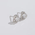 Fashion Trend Round High Moissanite Diamond Earrings Small Flower Stud Earrings S925 Sterling Silver for Girls