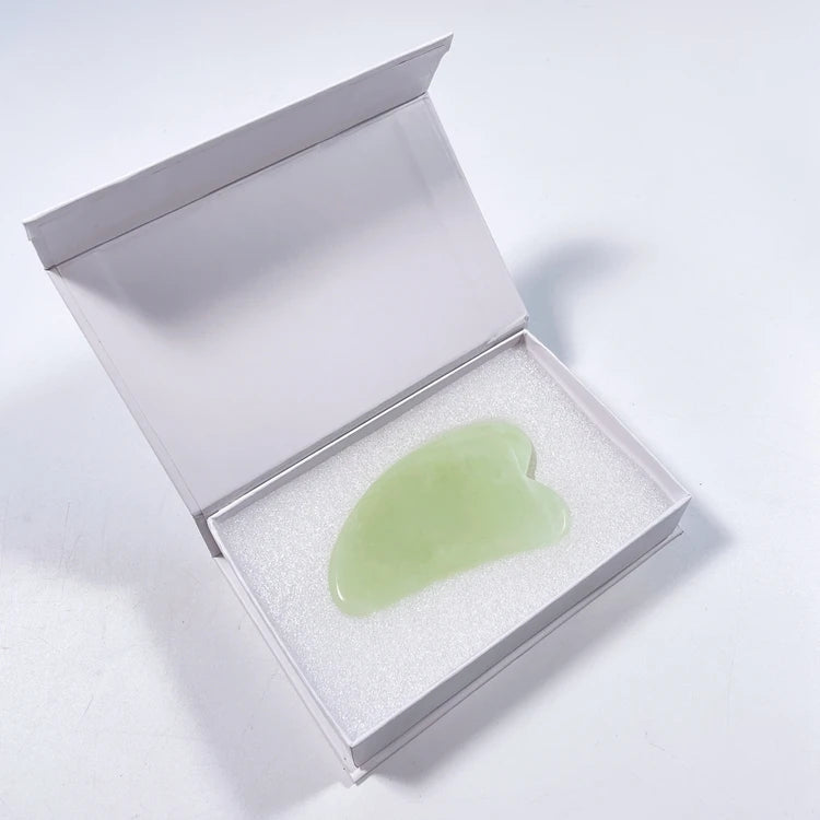 Huiying V Shape Facial Gua Sha xiuyan jade stone scraping for foot spa leg wellness and relaxation guasha massage tool