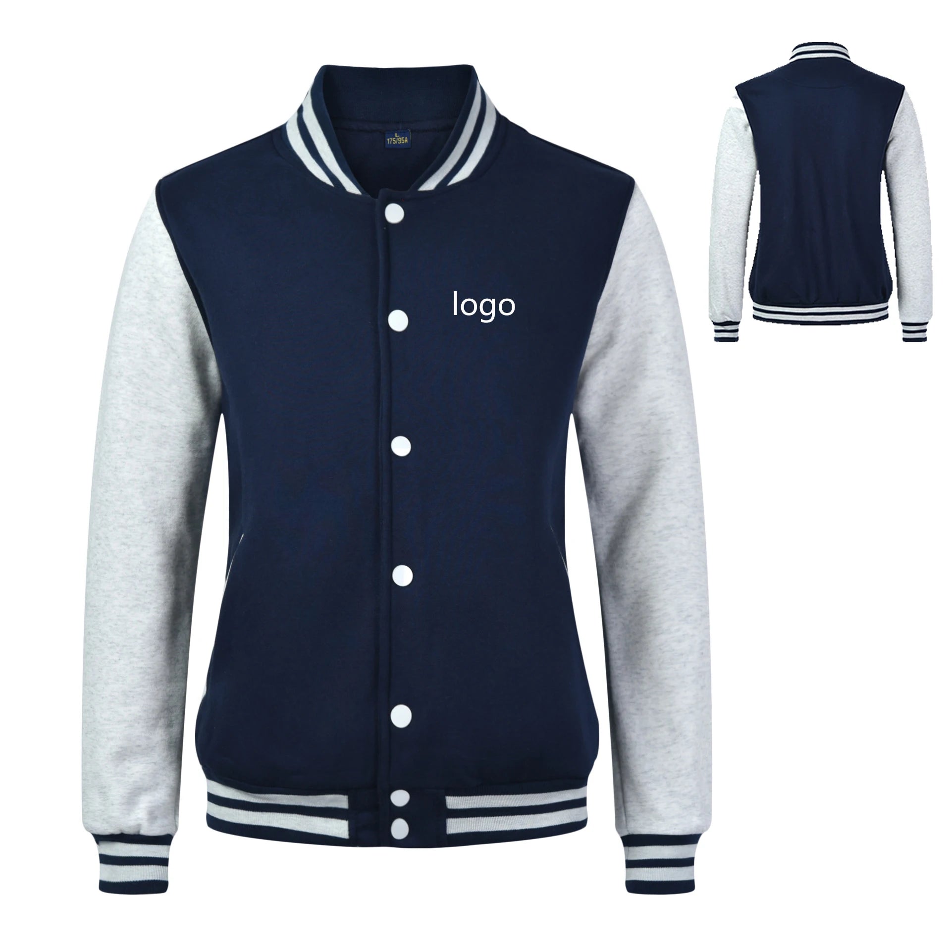 Custom Cotton Patchwork Varsity Baseball Jacket for Men Stand Collar Autumn Letterman Bomber Chaqueta Para Homb