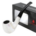 Futeng Portable White Ceramic Resin Smoking Pipe Hand Smoke Pipe Wholesale Tobacco Pipe for Smoking Custom Box logo