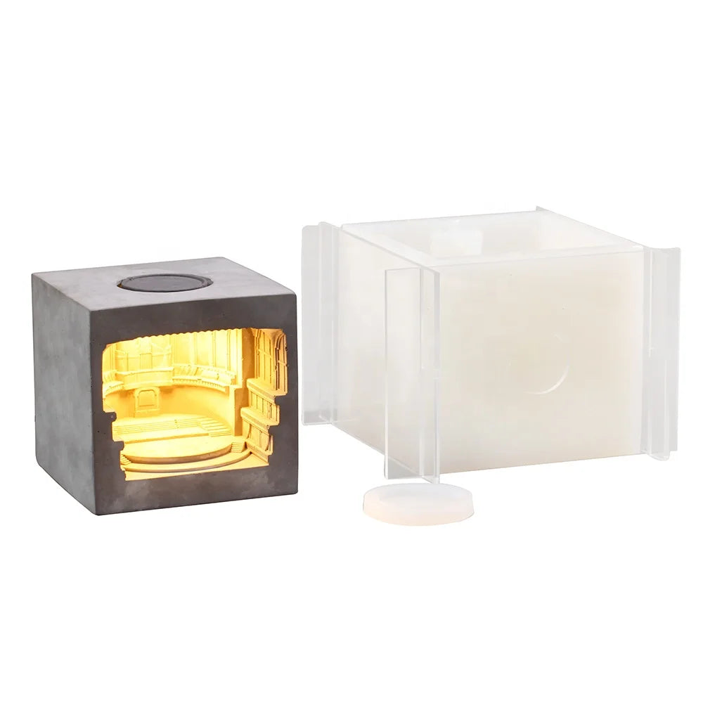 Nicole Handmade OEM Customized Eco-Friendly Dishwasher Safe Random Color Ins Home Decor Concrete Lamp Silicone Mold