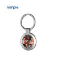 Single-sided Patch Sublimation Blank Round Shape Metal Keychain