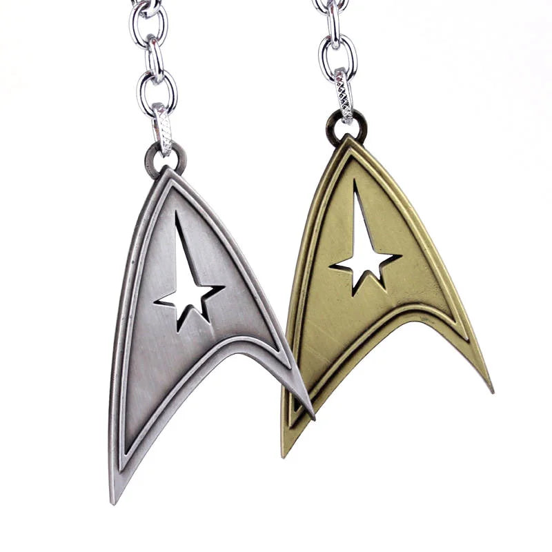 Factory Direct Sales UV Printed Metal Star Trek Around Jewelry Pendant Accessories Keychain Charms for Boys