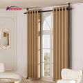 ARODDY 25mm Threaded Splicing No Drilling Required Retractable Black Modern Metal Free Standing Room Partition Rod Rack