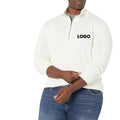 Factory Custom Oversized Half Zip Sweatshirt Men's 100% Cotton Stand Collar Acid Washed Hoodie Pullover Embroidered Print