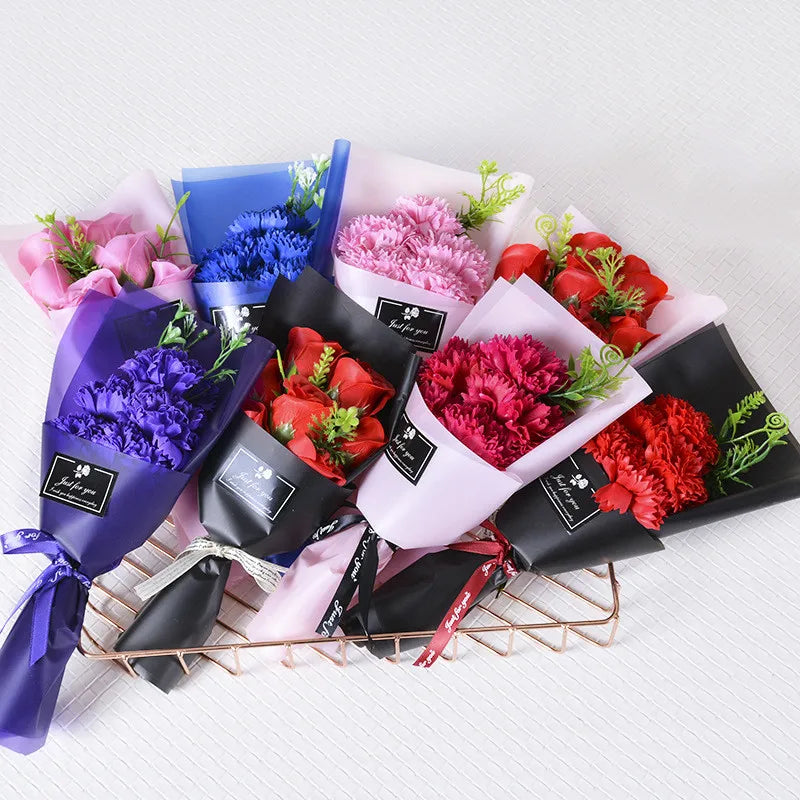 YOPIN-102 Hot Sales Handmade Soap Rose Bouquet for Valentine's Day & Mother's Day Gift Box