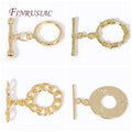 5 Types 18K Gold Plated Brass Round Toggle Clasps Dainty Necklace/Bracelet Connect DIY Jewelry Making Supplies CN ZHE FINRUSIAC