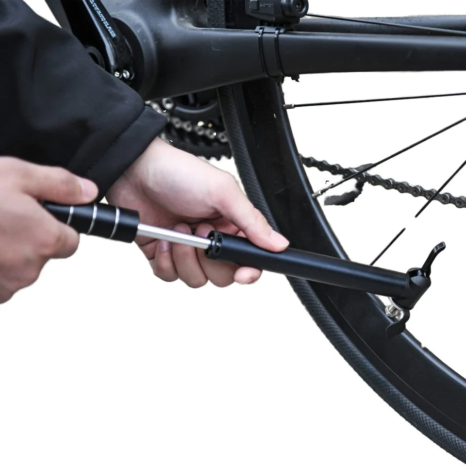 Mini Portable Aluminum Bicycle Pump Hand Pump with 120psi Max Pressure and Schrader/Presta Valves for Bike