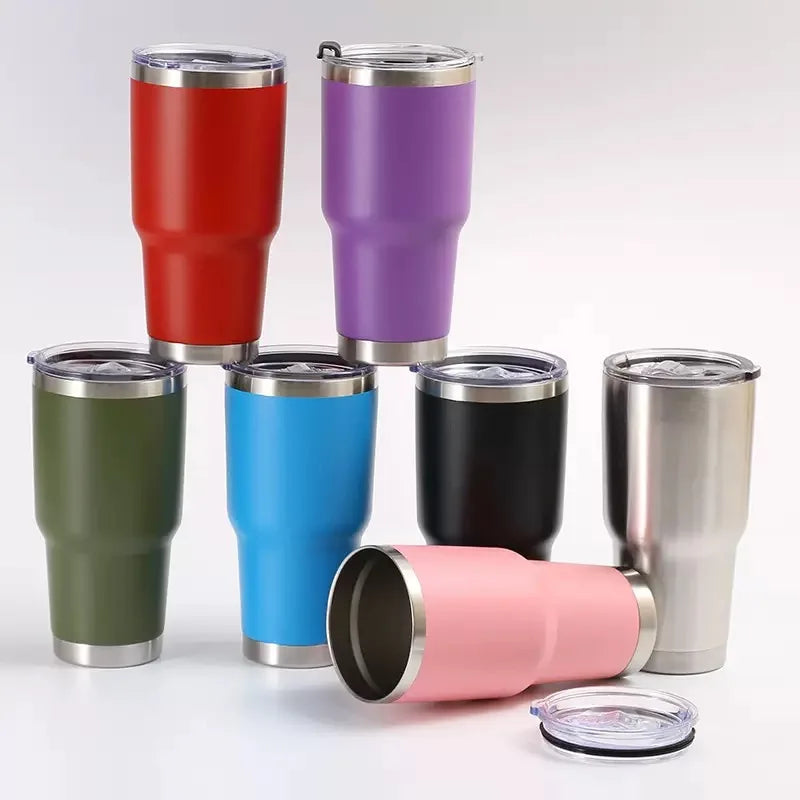 Wholesale Double Walled Customized Logo Travel Coffee Tumbler Car Cups 30 oz Stainless Steel Vacuum Insulated Tumbler Mug Termos